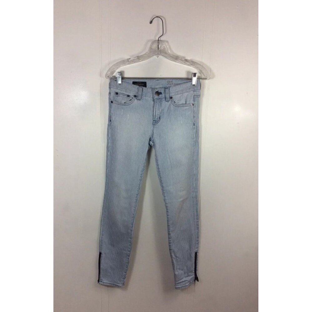 J Crew Stripe Skinny Jeans Womens 25